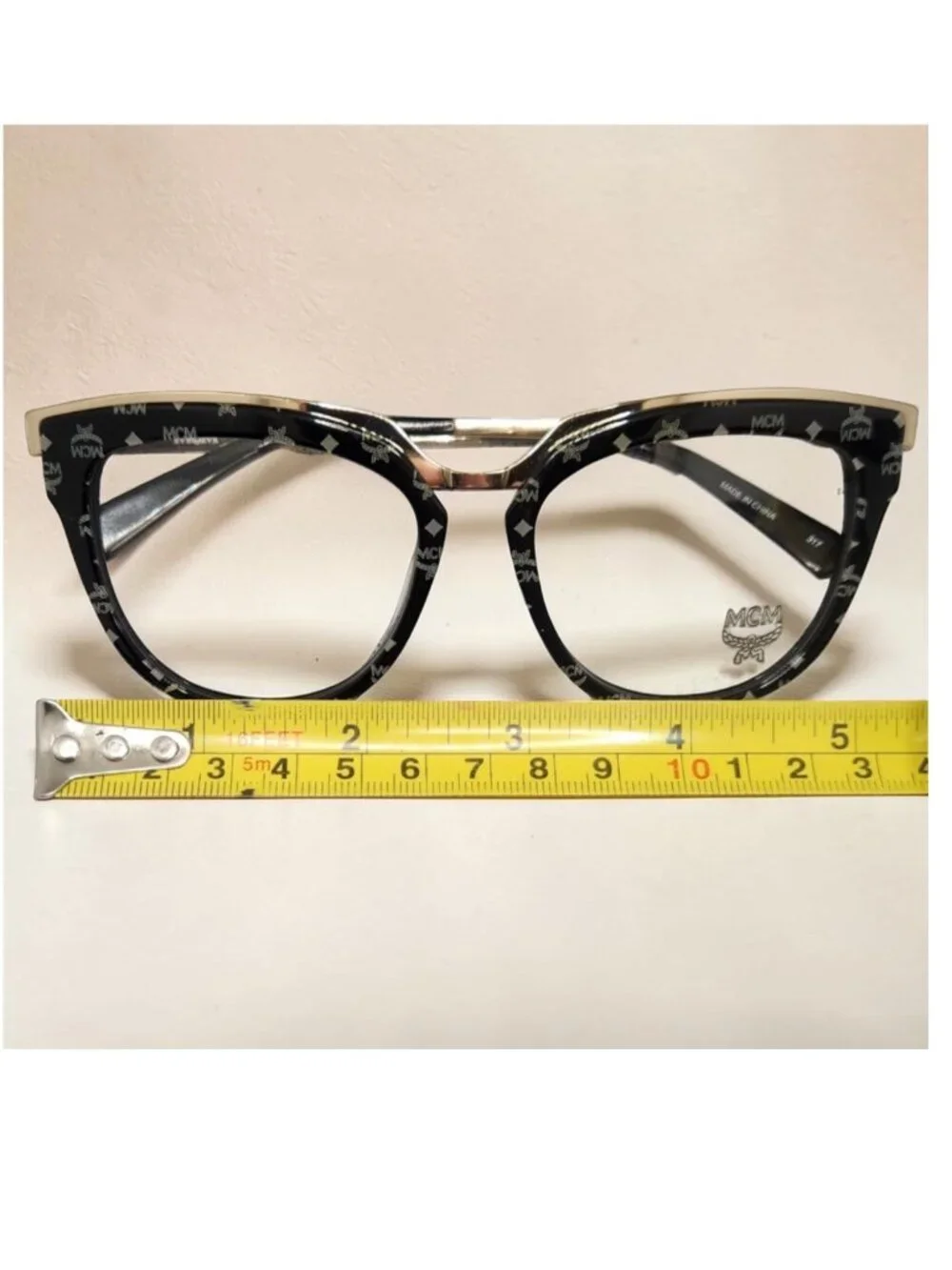 MCM2623 006 Eyeglasses Frames 52-16-135 Black Gold Visetos w/ Case & Cloth